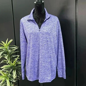 Ideology Athletic pullover/jacket,quarter zip,thumb hole,high neck,Heathered